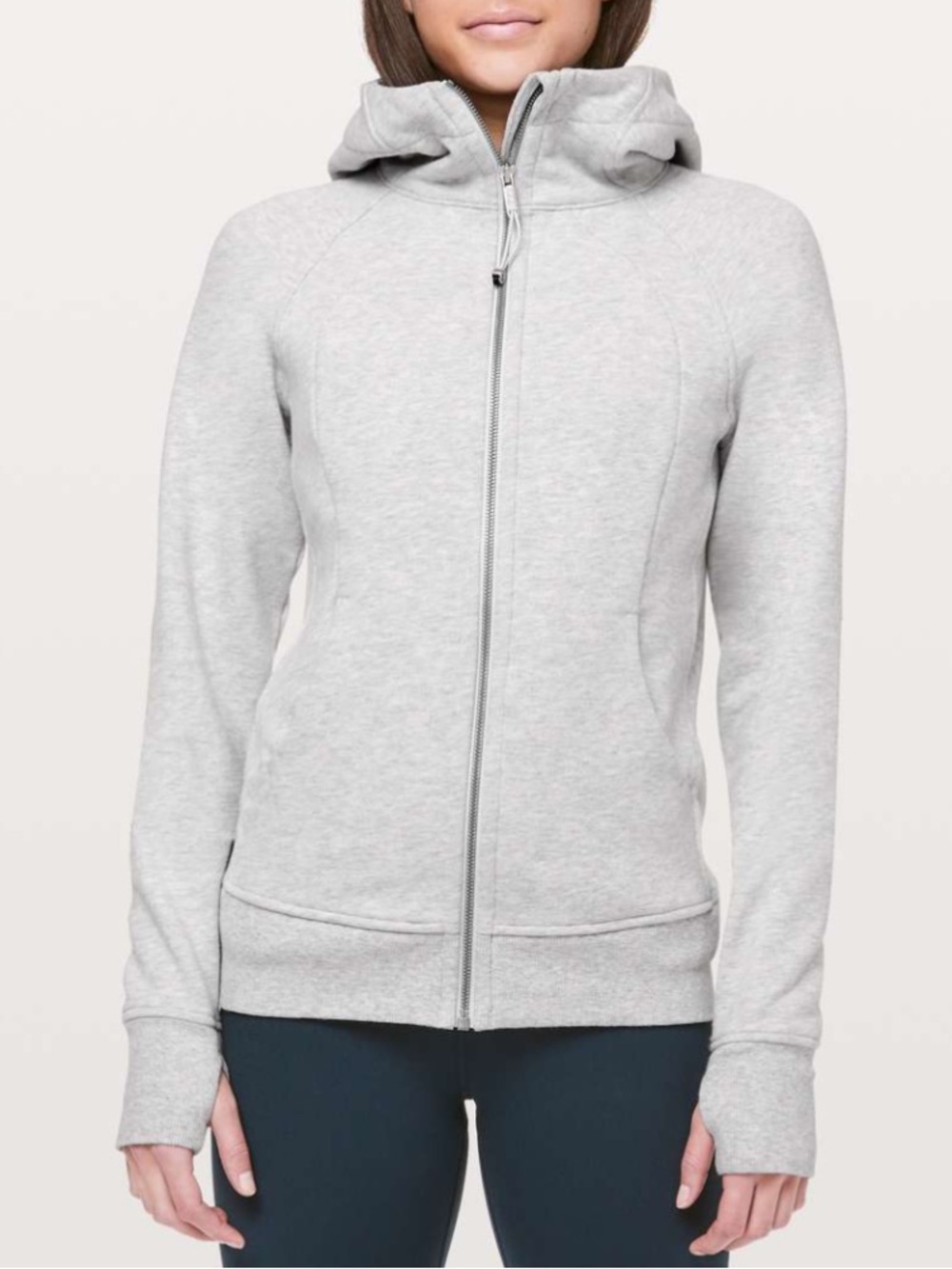 Lululemon scuba hoodie *light cotton fleece 10 heathered core ultra light grey